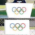 Miniatyrbillede 5 af 6: Olympisk flag, Paris 2024 olympiske flag, 150x90 cm olympiske lege flag dekoration, olympisk dekoration 2024, olympiske flag 2024