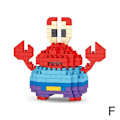 Miniatyrbillede 1 af 10: Mini Byggeklods Legetøj Figur Kort Sjovt Byggeklods Legetøj Crab ONE-SIZE