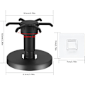 Miniatyrbillede 2 af 5: 2 stk. køkkenredskabs-holder kroge, 360° roterende foldbar redskabs-ophæng vægmonteret