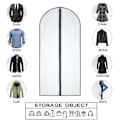 Miniatyrbillede 4 af 5: Pletbestandige Tøjposer 60 x 100cm (24'' x 40'') Sort Side Åndbar Transparent Lynlåsposer til Opbevaring af Tøj (6-pak)