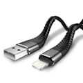 Pikkukuva 1 / 7: USB-kaapeli iPhone 11 12 13 14 Pro X XS Max 6 7 8 Plus SE Apple iPad: Nopea latauskaapeli, Origin Mobile -laturi, Datakaapeli, musta black 3 m