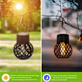 Miniatyrbild 4 av 5: Solarlampor för utomhusbruk, 8-pack solarlampor för trädgård, 8 LED solarlampor utomhusbelysning IP65 vattentät