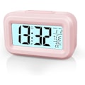 Miniatyrbild 1 av 5: (Rosa) Digital väckarklocka för sängbord, LED-display med justerbar ljusstyrka A