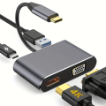 Miniatyrbillede 1 af 5: USB C Hub til HDMI VGA Multiport Adapter, 4-i-1 USB C til VGA Multi-Port
