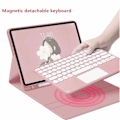Miniatyrbillede 2 af 5: Keyboardtaske til iPad 9 2021 10,2 tommer iPad 8 iPad 7 Air 3 Pro 10,5, med musfarvet tastatur i retro rund form