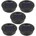 5-pack solar lantern replacement tops with 7 warm white LEDs, waterproof automatic on/off for outdoor garden lanterns 7 cm