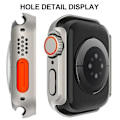 Miniatyrbild 5 av 6: Fodral för Apple Watch Apple Watch Series 9/8/7/6/5/4 Klocka 44 45 41 40Mm Ersättning för Ultra Sekretess Härdat Glas Skärmskydd Starlight Starlight Series 789 45mm
