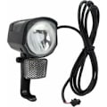 Miniatyrbilde 1 av 5: Elektrisk sykkel frontlys, front sykkellys, DC12V til 72V LED-lys SM-kontakt 2-polet ABS slitesterk Ebike-frontlys for elektrisk sykkel