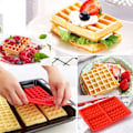Pikkukuva 2 / 8: 2 kpl Muotti kakku muotti, Vaahtelumuoti Silikoninen, Kakku muotti Jääkuutio Leivonnainen muotti, 4-in-1 Square Waffles