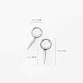Miniatyrbilde 2 av 4: Minimalistiske piggete hengende hoops øredobber for kvinner og jenter M,ZQKLA
