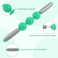 Miniatyrbilde 3 av 5: Massasjerulle (tre kuler cyan)