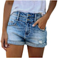 Miniatyrbillede 1 af 4: Jeans til Kvinder Bell Bottom - Dame Denim Shorts Vask - Elastisk Mode Uregelmæssig Løse Kvinders Jeans - Jean Flade Støvler M
