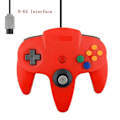 Miniatyrbilde 1 av 5: 2-pakks Klassisk Ledningsbasert N64-Kontroller Retrospill 64-bitts Spillkontroll Joystick Erstatningskontroll 05 1pc