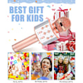 Miniatyrbild 7 av 7: Leksaker för barn 5 6 7 8 9 10 år, Karaokemikrofon för barn Populära leksaker för flickor och pojkar 5-12 år Födelsedagspresenter för tonårsflickor och pojkar 5-12 år Party-Champagne