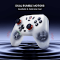 Miniatyrbillede 1 af 6: 2.4g Trådløs Controller til Windows PC, iPhone, Android, Switch & Steam, Bluetooth Controller Hall Effect Trigger, Turbo, Rumble Vibration (Gul) Yellow