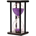 Miniatyrbillede 1 af 4: 45 minutters timeglas ur 45 min hjem dekoration timeglas timer kontor ornament timeglas træramme timeglas timer sandglas køkken timer lilla 45 Minutes