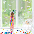 Miniatyrbild 3 av 5: Antikollisionsdekaler för fönsterfåglar, dekaler för glasdörrar, skyddar och räddar fågelkollisioner