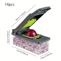 Miniatyrbillede 2 af 6: 16 stk./sæt Skærer Køkken Multifunktionel Grøntsags Cutter Terninger Shredder, Forskellige Blade Kan Udskiftes