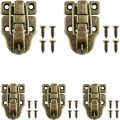 Miniatyrbillede 1 af 5: Retro Toggle Latch Lock, Antik Messing Lås til Smykkeæsker Gaveæsker Trææsker