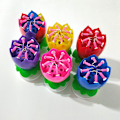 Miniatyrbilde 10 av 10: Magisk bursdagslysestake - Musikalske bursdagslysestaker - Roterende lotusblomst - Bursdagskake-leketøy for bursdagsfest Multicolor