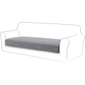 Miniatyrbilde 1 av 4: Elastisk Sofa Deksel Sofa Putestol Møbelbeskytter Deksel Sofa Overtrekk for Sofa 3 Seater Putestol Deksel for Stol (Lysegrå)