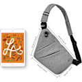 Miniatyrbillede 2 af 5: Multi Lomme Brysttaske Mænd Anti Tyveri Skuldertasker Mænd Slynge Crossbody Skuldertaske Mænd Lille Til Udendørs Rejser Vandreture Jogging