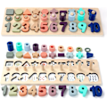 Pikkukuva 1 / 8: Montessori-lelut vauvoille: Numeroita, laskemista, matematiikkaa, pinoamista - hauskaa esikouluopiskelua pojille ja tytöille | 1-vuotiaan pojan lahja (Makronit)