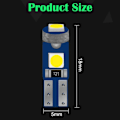 Pikkukuva 2 / 10: 10kpl Auton kojelaudan polttimo Auton LED-valo VAALEANSININEN light blue