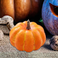 Pikkukuva 2 / 8: Mini keinotekoinen Halloween-kurpitsa sisustus simuloitu vihannes Light orange 1