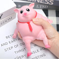 Miniatyrbild 2 av 6: Latex Piglet Mjuk Avlastningsdocka Leksak, Djur Hög Elastisk Sträckbar