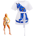Miniatyrbilde 1 av 2: ABBA Retro Stil Agnetha Fältskog Cosplay Kostyme Antrekk Halloween Festdrakt Blå Agnetha Blue Agnetha M