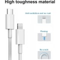 Miniatyrbillede 6 af 7: 2-pak - Oplader til iPhone - Hurtiglader 20W med 1m kabel silver
