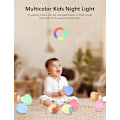 Miniatyrbillede 2 af 7: Børnenatlampe 2000mAh med 7 farver & Timer-kontrolfunktion, Genopladelig natlampe med berøringskontrol til soveværelse