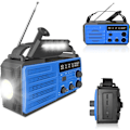 Miniatyrbild 1 av 8: Veva Radio med vev, 8000mAh - Solcellsdriven bärbar AM/FM/NOAA väderradio