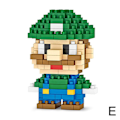 Miniatyrbillede 1 af 10: Mini Byggeklods Legetøj Figur Kort Sjovt Byggeklods Legetøj Green Mario ONE-SIZE