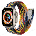 Miniatyrbild 1 av 5: Flätat Solo Loop för Apple Watch Ultra band 49mm 45mm 41mm 44mm 40mm 42mm armband armband iWatch serie 9 7 SE 8 6 5 4 3 band Färgglad Colorful 42-44-45-49mm-S