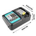Miniatyrbillede 3 af 3: Makita Makit oplader DC18RC uden skærm 14.4V-18V effekt 3A - Perfekt