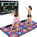 Miniatyrbild 2 av 3: Dubbel Dansmatta Dubbelanvändare Trådbunden Dansmatta Spel Halksäker med 2 Fjärrkontroller Multifunktion för PC TV
