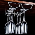 Miniatyrbillede 4 af 6: Sølv Rustfrit stål Vinstativ Glasholder Hængende Bar Goble - Perfekt 35cm single row