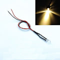 Miniatyrbilde 1 av 10: 10 forhåndstilkoblede LED-dioder VARM HVIT 10MM varm hvit warm white 10mm-10mm