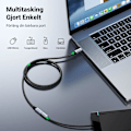 Miniatyrbillede 5 af 5: USB-C forlængerkabel 10 Gbps USB 3.2, USB-C forlængerkabel 100W/4K 60Hz kompatibel. (Grå, 1M)