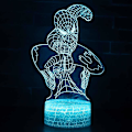 Miniatyrbillede 4 af 5: Led, Spiderman 3d   Farveskiftende Bordlampe