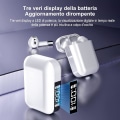 Pikkukuva 2 / 8: USB-C pikalatavat langattomat urheilukuulokkeet, Stereo Langattomat kuulokkeet mikrofonilla iOS Android älypuhelimelle PC:lle, IPX5 Vedenkestävä