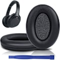 Miniatyrbillede 1 af 5: ® Udskiftningsørekopper til Sony WH-1000XM3 (WH1000XM3) Hovedtelefoner, Proteinlæderbeklædt, Støjreducerende Hukommelsesskum, Tykkelse Tilføjet - Sort