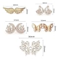 Miniatyrbillede 2 af 6: PCS Bukser Talje Strammer Stifter GULD ENGLE VINGER ENGEL guld_xx gold Angel Wings-Angel Wings