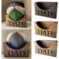 Miniatyrbilde 4 av 6: Personalisert Trehattstativ til Far, Trehattstativ Displaystativ, Baseballcaps Oppbevaringsstativ (Grå) grey