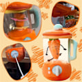 Miniatyrbillede 5 af 5: Plys Gulerodssaft Legetøj, Plys Gulerodssaft Legetøj, 15 cm Plys Gulerodsblender, Sjov Twist Rotation As Shown