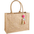 Miniatyrbillede 1 af 7: Jutepose, Shopper, Dame, Stor Jutepose, Strandtaske, Sammenfoldelig, Vandtæt, Indkøbsposer, Håndtaske til Picnic, Rejser, Shopping, Strand og Hverdag