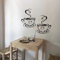 Miniatyrbild 5 av 5: 2024 st premiumkvalitetsmodekaffekoppar väggdekaler kök restaurang café te dekal dekoration