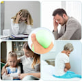 Miniatyrbilde 4 av 5: 4 stk Mini Dumpling Squishy, Dumpling Stress Ball Fidget Leke Steamed Stuffed Bun Klem Stressavlastende Leke, Deigkuler Squishy Dumpling Fidget Sens